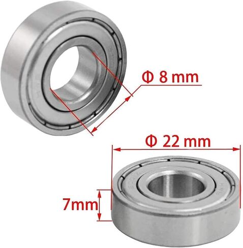 10-50pcs محامل الكرة 608zz 623zz 626zz 685zz 607zz الأخدود العميق محامل مصغرة من الصلب الكربوني العميق لمحامل التزلج (623zz ، 10pcs) in Saudi Arabia