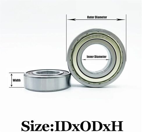 تحمل 6200 6201 6202 6203 6204 6205 6206 6207 2RS DDU ZZ Chrome Steel Steel Groove Ball Bullings Parts (ZZ (غطاء الحديد) ، 6203 ID17XOD40X12MM) in Saudi Arabia