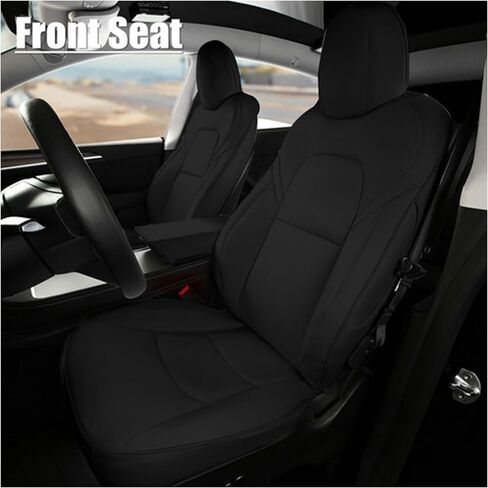 GXARTS Car 5-Seat Cover Microfiber Leather Protector Cushion Pad White Seat Cover Waterproof Compatible with Tesla Model Y 2019 2020 2021 2022 2023 2024 in Saudi Arabia