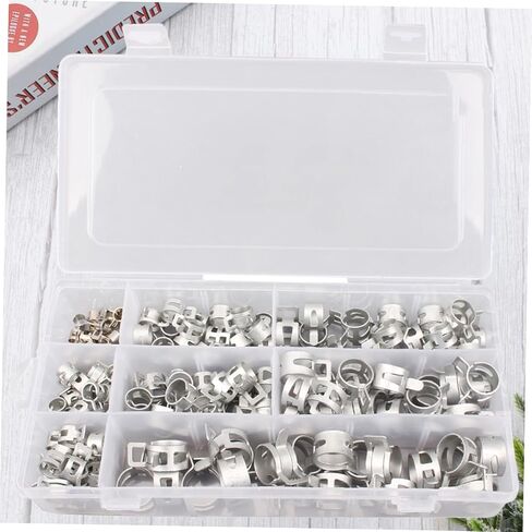 Lifkome 160pcs مشابك الربيع المشابك خرطوم المعادن مرنة الأطواق المعدنية المرنة لخطوط الوقود in Saudi Arabia