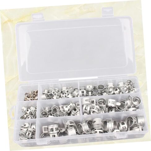 Lifkome 160pcs مشابك الربيع المشابك خرطوم المعادن مرنة الأطواق المعدنية المرنة لخطوط الوقود in Saudi Arabia