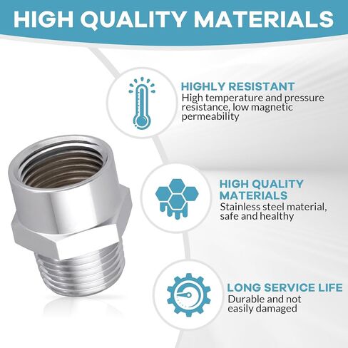 Brass 1/2" G (BSP) Female to 1/2" NPT Male Adapter, Pipe Fitting Connector, G to NPT Thread Converter, 1/2 Inch BSP to NPT Threaded Coupling, Rust-Resistant in Saudi Arabia
