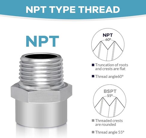 Brass 1/2" G (BSP) Female to 1/2" NPT Male Adapter, Pipe Fitting Connector, G to NPT Thread Converter, 1/2 Inch BSP to NPT Threaded Coupling, Rust-Resistant in Saudi Arabia