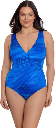 Longitude Women's Swimwear Ring Surplice Soft Cup One Piece Swimsuit in Saudi Arabia