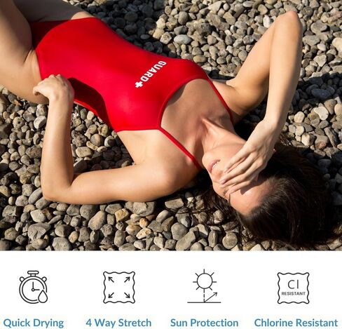 Sporti Women's Lifeguard One Piece Swimsuit - Bathing Suit for Swimmers - Competitive Swimsuit Women in Saudi Arabia