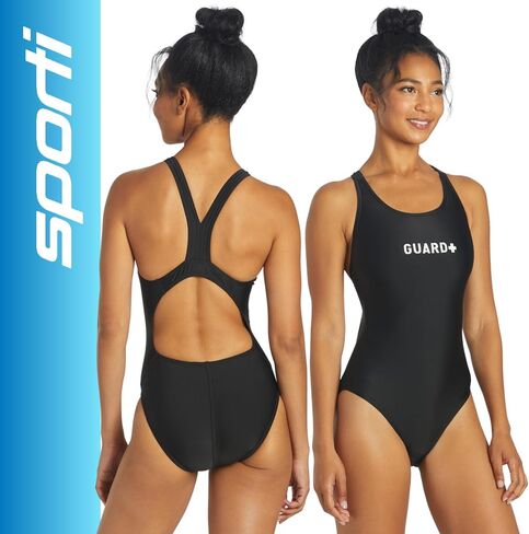 Sporti Women's Lifeguard One Piece Swimsuit - Bathing Suit for Swimmers - Competitive Swimsuit Women in Saudi Arabia