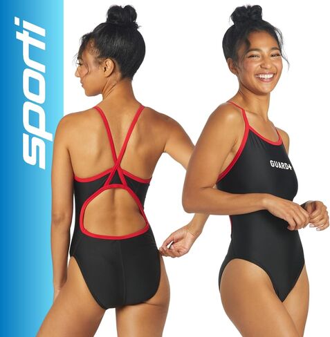 Sporti Women's Lifeguard One Piece Swimsuit - Bathing Suit for Swimmers - Competitive Swimsuit Women in Saudi Arabia