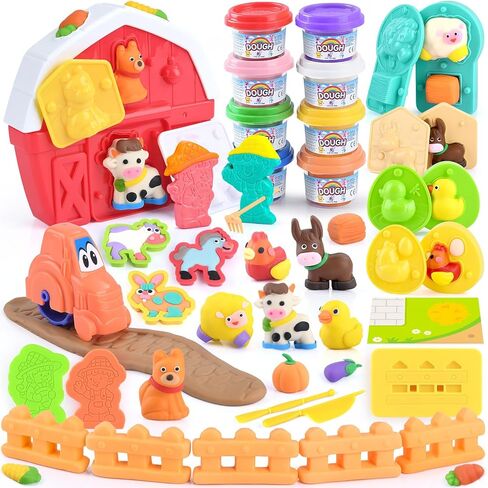 2 in 1 Color Dough Sets for Kids Ages 2-4-8, Kitchen Creations Ice Cream Pizza Maker Machine, Art Crafts Play Food Toys for 3 Year Old Girls Boys and Up, 8 Cans of Modeling Compound Dough,2 oz Cans in Saudi Arabia