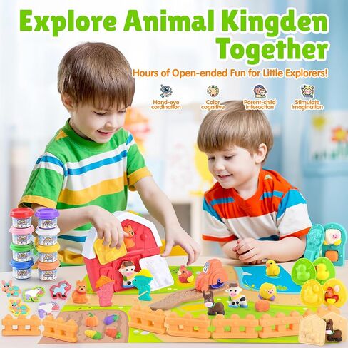 2 in 1 Color Dough Sets for Kids Ages 2-4-8, Kitchen Creations Ice Cream Pizza Maker Machine, Art Crafts Play Food Toys for 3 Year Old Girls Boys and Up, 8 Cans of Modeling Compound Dough,2 oz Cans in Saudi Arabia