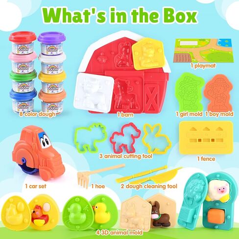 2 in 1 Color Dough Sets for Kids Ages 2-4-8, Kitchen Creations Ice Cream Pizza Maker Machine, Art Crafts Play Food Toys for 3 Year Old Girls Boys and Up, 8 Cans of Modeling Compound Dough,2 oz Cans in Saudi Arabia