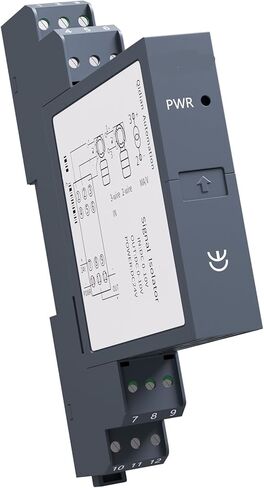 DC24V Analog Signla Isolator 4-20mA to 0-10V 0-5V 0-75mV DC Current Votlage Signal Converter 1 in 1 Out 1 in 2 Out Signal Isolator(0-20MA_Output 0-20MA) in Kuwait