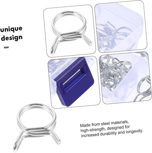 Homoyoyo 70pcs Dual Wire Spring Hose Clamps Line Tube Fasteners for Automotive Motorcycle and Plumbing Applications Construction Leak Prevention in Saudi Arabia