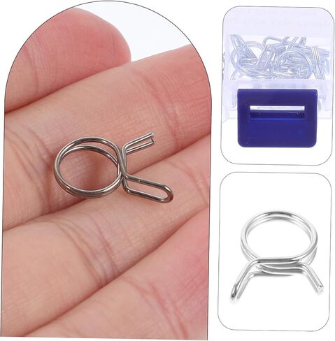 Homoyoyo 70pcs Dual Wire Spring Hose Clamps Line Tube Fasteners for Automotive Motorcycle and Plumbing Applications Construction Leak Prevention in Saudi Arabia