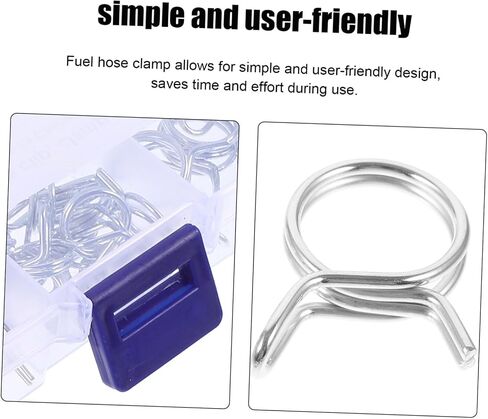 LIFKOME 70pcs Double Wire Spring Clamp Fuel Line Hose Clamps for Automotive Motorcycle High-strength Steel Durable in Saudi Arabia