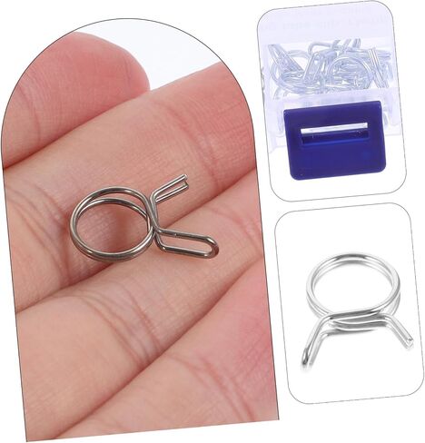 LIFKOME 70pcs Double Wire Spring Clamp Fuel Line Hose Clamps for Automotive Motorcycle High-strength Steel Durable in Saudi Arabia