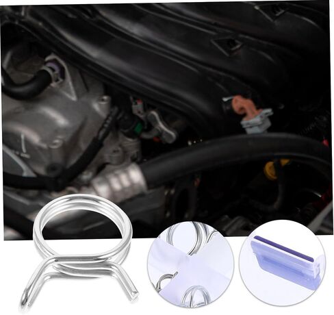 LIFKOME 70pcs Double Wire Spring Clamp Fuel Line Hose Clamps for Automotive Motorcycle High-strength Steel Durable in Saudi Arabia