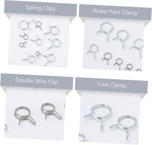 Lifekome 150pcs مخطوط خرطوم مزدوج سلك النابض مجموعة مشبك أنبوب ثقيل لمقاطع خرطوم قابلة للتعديل ماء وموثوقة ومتوافقة مع أحجام أنابيب متوافقة (φ5-φ14) in Saudi Arabia