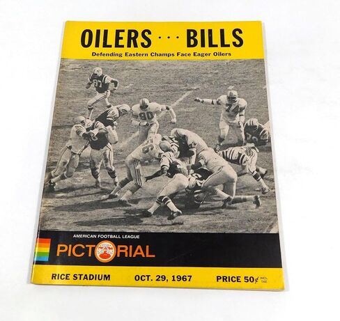 1967 Buffalo Bills في Houston Oilers AFL Football Program 10-29-67-برامج اتحاد كرة القدم الأميركي in Saudi Arabia
