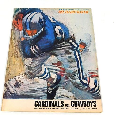 1966 دالاس كاوبويز في برنامج سانت لويس كاردينالز كرة القدم NFL 10-16-66-برامج اتحاد كرة القدم الأميركي in Saudi Arabia