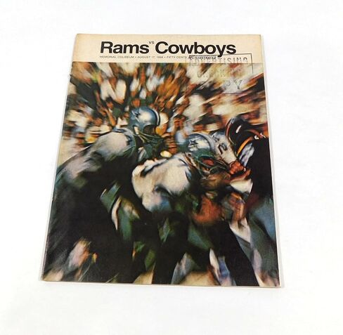1968 Dallas Cowboys at Los Angeles Rams NFL Football Program 8-17-68 - NFL Programs in Saudi Arabia