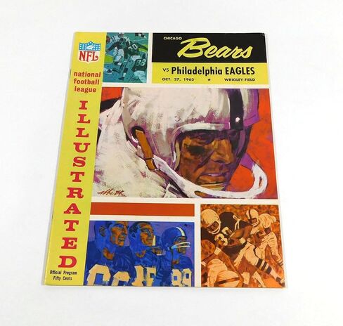 1963 Philadelphia Eagles في برنامج Chicago Bears NFL لكرة القدم 10-27-63-برامج اتحاد كرة القدم الأميركي in Saudi Arabia