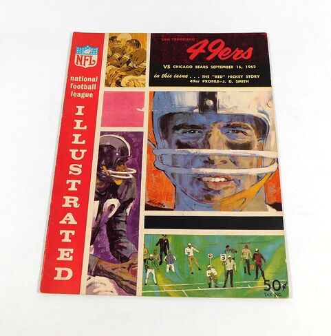 1962 Chicago Bears at San Francisco 49ers NFL Football Program 9-16-62 - NFL Programs in Saudi Arabia
