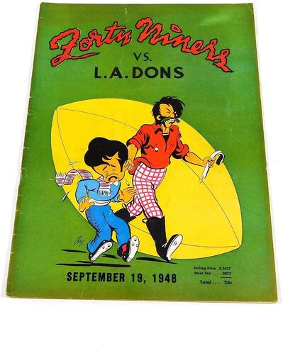 1948 لوس أنجلوس دونز في برنامج San Francisco 49ers AAFC كرة القدم 9-19-48-برامج اتحاد كرة القدم الأميركي in Saudi Arabia