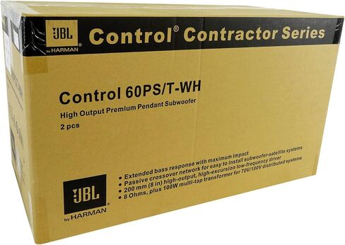 JBL Professional C60PS/T Hanging Pendant Subwoofer with Passive Crossover, Black, Sold as Pair in Saudi Arabia