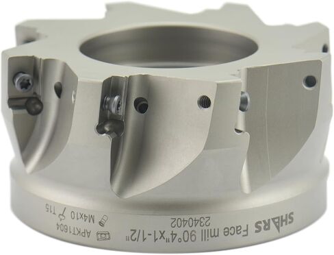 Shars 4" Coolant 90° Indexable Face Mill [APET, APKT, APMT] 1604 8 Flutes + Certificate New 404-2429W #[ in Saudi Arabia
