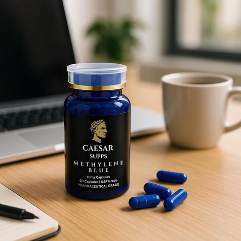 Methylene Blue Capsules | 60 x 10mg | 100% Purity | USP Grade | Lab Tested in Saudi Arabia