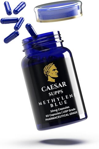Methylene Blue Capsules | 60 x 10mg | 100% Purity | USP Grade | Lab Tested in Saudi Arabia