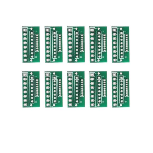10pcs 1.27MM 2.0MM 2.54MM 8 Pin Adapter Board, Compact Size, Made of Quality Material for Modules, Dual Sided in Saudi Arabia
