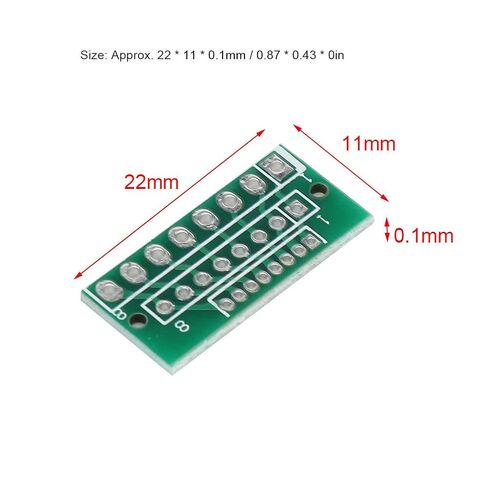 10pcs 1.27MM 2.0MM 2.54MM 8 Pin Adapter Board, Compact Size, Made of Quality Material for Modules, Dual Sided in Saudi Arabia