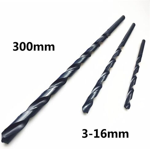 3mm-16mmx300mm M2 Black Long Twist Drill Bits for Metalworking Alloy Steel Cast Iron 1Pcs(6.5mm 1pc) in Saudi Arabia