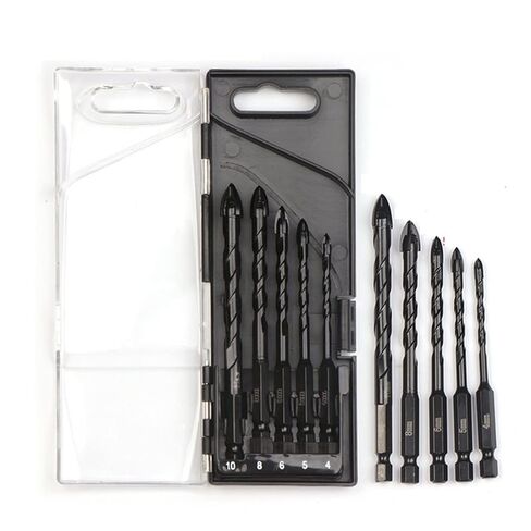 5PCS Glass Ceramic Concrete Tile Drill Bits Hole Opener Tip Twist Cross Hex Drill Bit 4/5/6/8/10mm in Saudi Arabia
