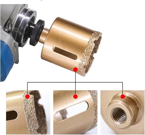 1PC 6-60mm M10 Thread Dry Brazed Diamond Drilling Core Bit Ceramic Tile Hole Saw Granite Marble Drill Bits(25mm) in Saudi Arabia