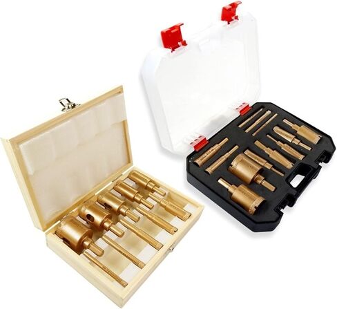 Diamond Drill Bit 6-35mm Brazed Core Hole Saw Performance Hollow Hole Cutter for Glass/Tile/Granite/Marble/Porcelain(12PCS 6-35MM) in Saudi Arabia