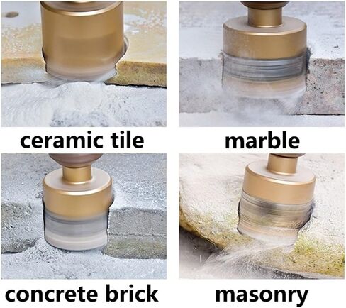 Diamond Drill Bit 6-35mm Brazed Core Hole Saw Performance Hollow Hole Cutter for Glass/Tile/Granite/Marble/Porcelain(12PCS 6-35MM) in Saudi Arabia