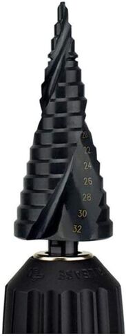Black Speed Steel Step Spiral Drill Groove Conical Cone Drills Power Tools 4-32mm 1Pcs in Saudi Arabia