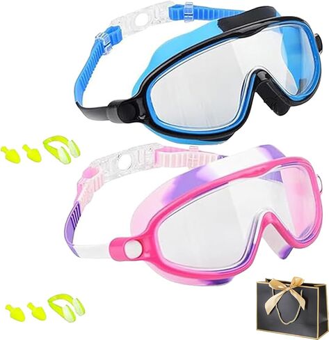 Blumi Baby Goggles, 2 PCS Blumi Baby Splashyeyes Goggles, No Leak Swim Goggle with Earplugs for Kids 3-14 in Saudi Arabia