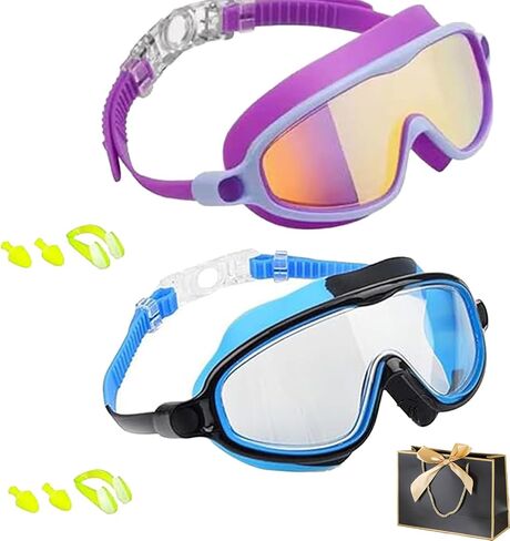 Blumi Baby Goggles, 2 PCS Blumi Baby Splashyeyes Goggles, No Leak Swim Goggle with Earplugs for Kids 3-14 in Saudi Arabia