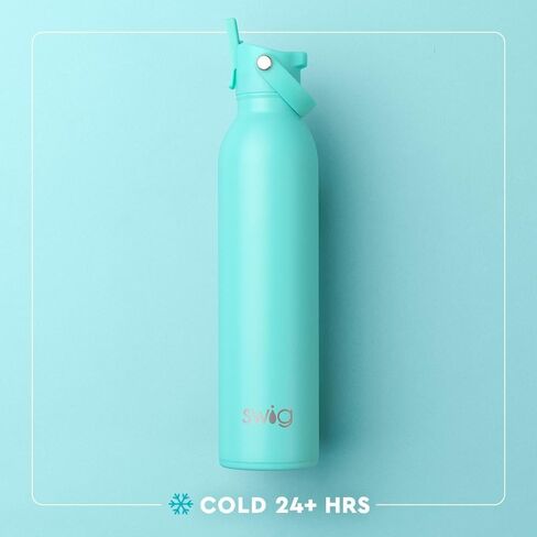 Swig Life 20oz Insulated Water Bottle, Travel Water Bottle with Straw and Lid, Cup Holder Friendly, Stainless Steel (Golf Ball) in Kuwait
