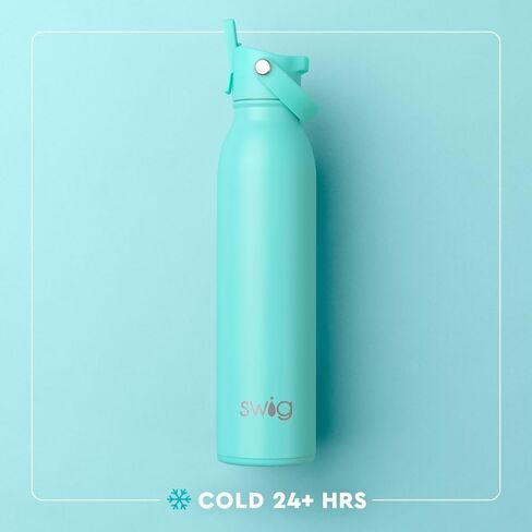 Swig Life 20oz Insulated Water Bottle, Travel Water Bottle with Straw and Lid, Cup Holder Friendly, Stainless Steel (Golf Ball) in Kuwait