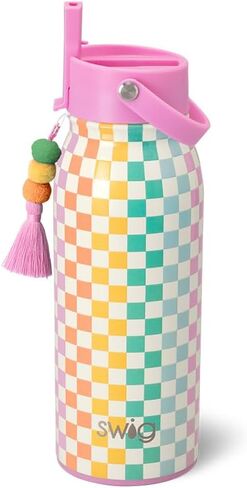Swig Life 20oz Insulated Water Bottle, Travel Water Bottle with Straw and Lid, Cup Holder Friendly, Stainless Steel (Golf Ball) in Kuwait