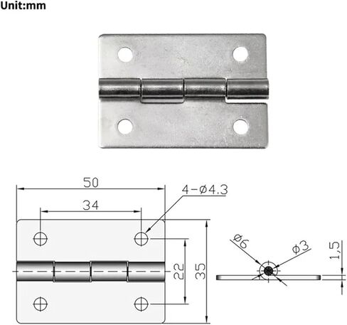 Door Folding Hinge 1Pcs in Saudi Arabia