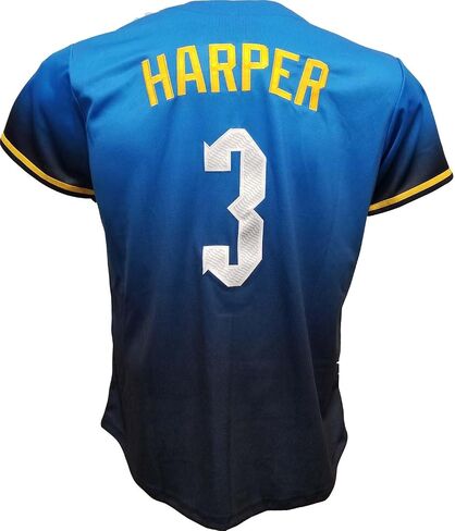 Custom Stitched Bryce Harper City Blue Jersey Adult Size Large in Saudi Arabia