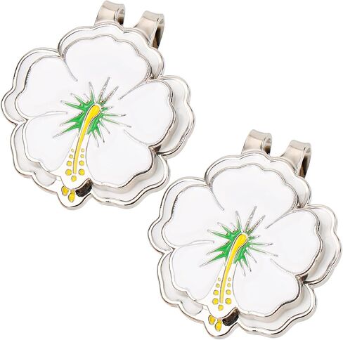 2pcs زهرة مغناطيسية كرة الجولف مقطع قبعة قبعة ، Morning Morning Glory Strong Magnet Golf Hat Clip Clip Excesssories للرجال حزام القفازات in Saudi Arabia
