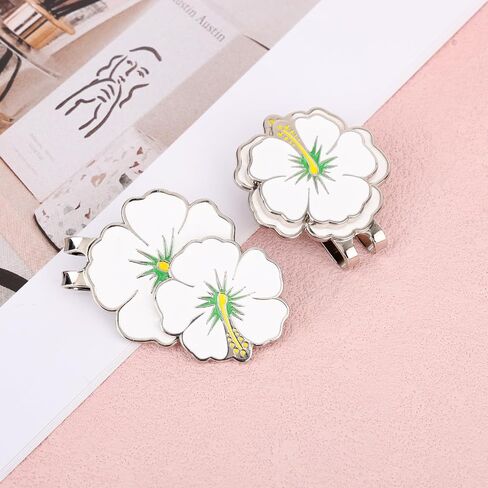 2pcs زهرة مغناطيسية كرة الجولف مقطع قبعة قبعة ، Morning Morning Glory Strong Magnet Golf Hat Clip Clip Excesssories للرجال حزام القفازات in Saudi Arabia