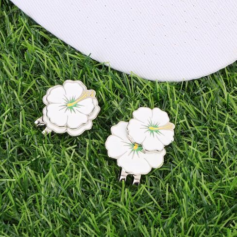 2pcs زهرة مغناطيسية كرة الجولف مقطع قبعة قبعة ، Morning Morning Glory Strong Magnet Golf Hat Clip Clip Excesssories للرجال حزام القفازات in Saudi Arabia