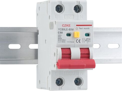 2P 230V RCBO MCB 30MA قاطع الدائرة الحالي المتبقي مع حماية أكثر من التيار وتسرب 6-63A YCB6HLN-63 Plus (32A) in Kuwait